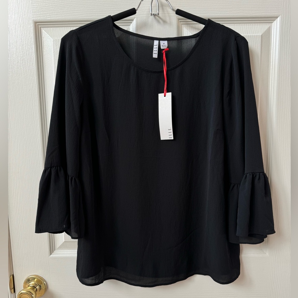 NWT-Women black sheer top